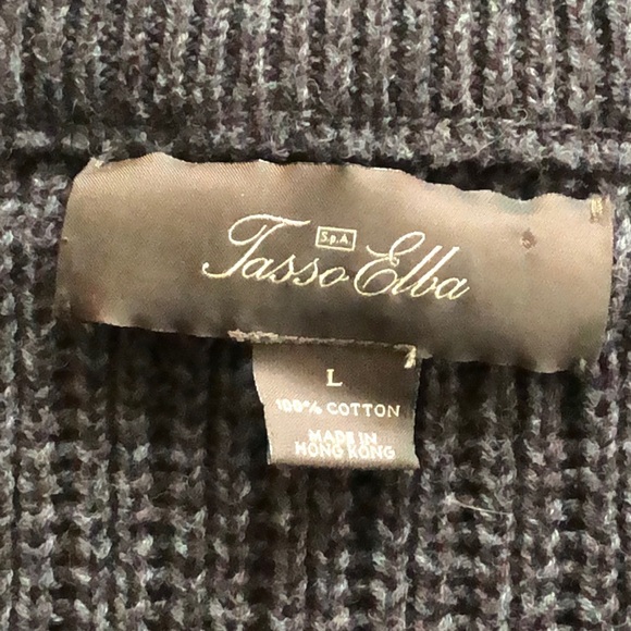 Tasso Elba Mens Full-Zipper Sweater Large (L) 100% Cotton - Picture 5 of 8